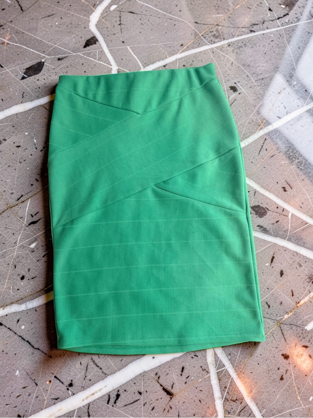 Haute Monde Emerald Green Ponte Pencil Skirt